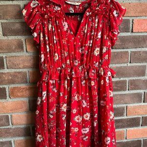 Zara Floral Red Dress